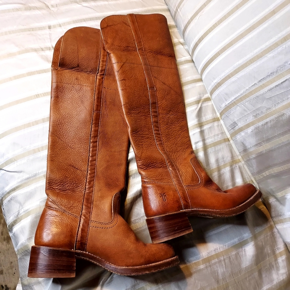 VTG FRYE Black LABEL OTK Campus Leather  Boots
